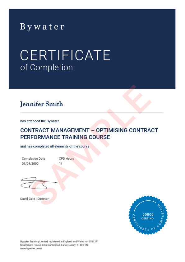 Contract Management Certificate